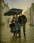 Edouard Frere Going to School painting